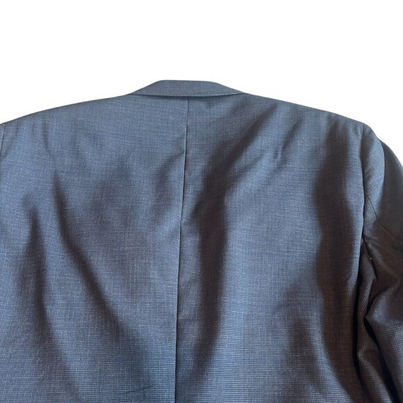 Ted Baker Endurance Navy Blue Check Print Blazer Jacket Designer Size 38R Men's - Picture 8 of 13